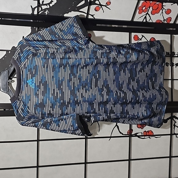 Adidas Primeblue Blue Black Logo Tee Shirt NWT XL - Picture 10 of 12